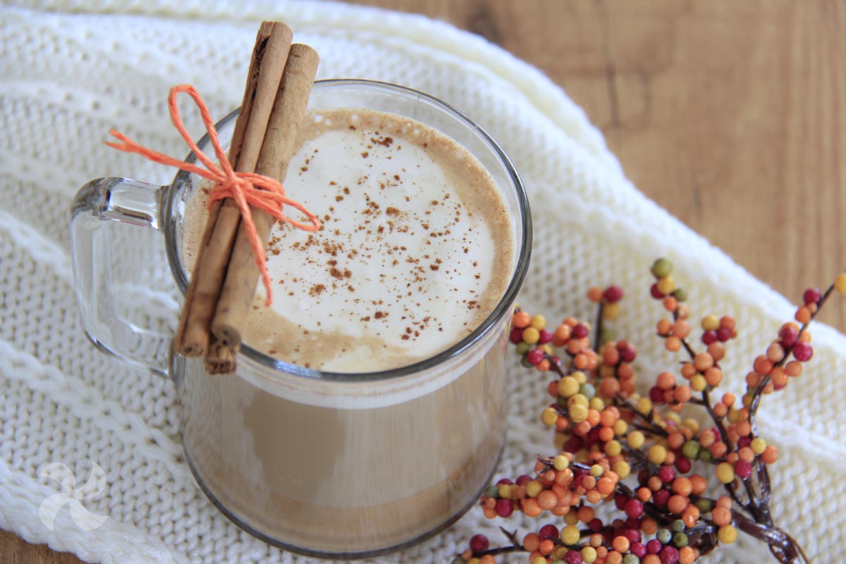 Latte de batata doce com nozes