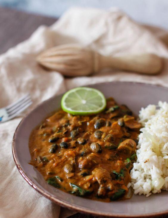 Caril de Cogumelos ( OPÇÃO VEGANA)