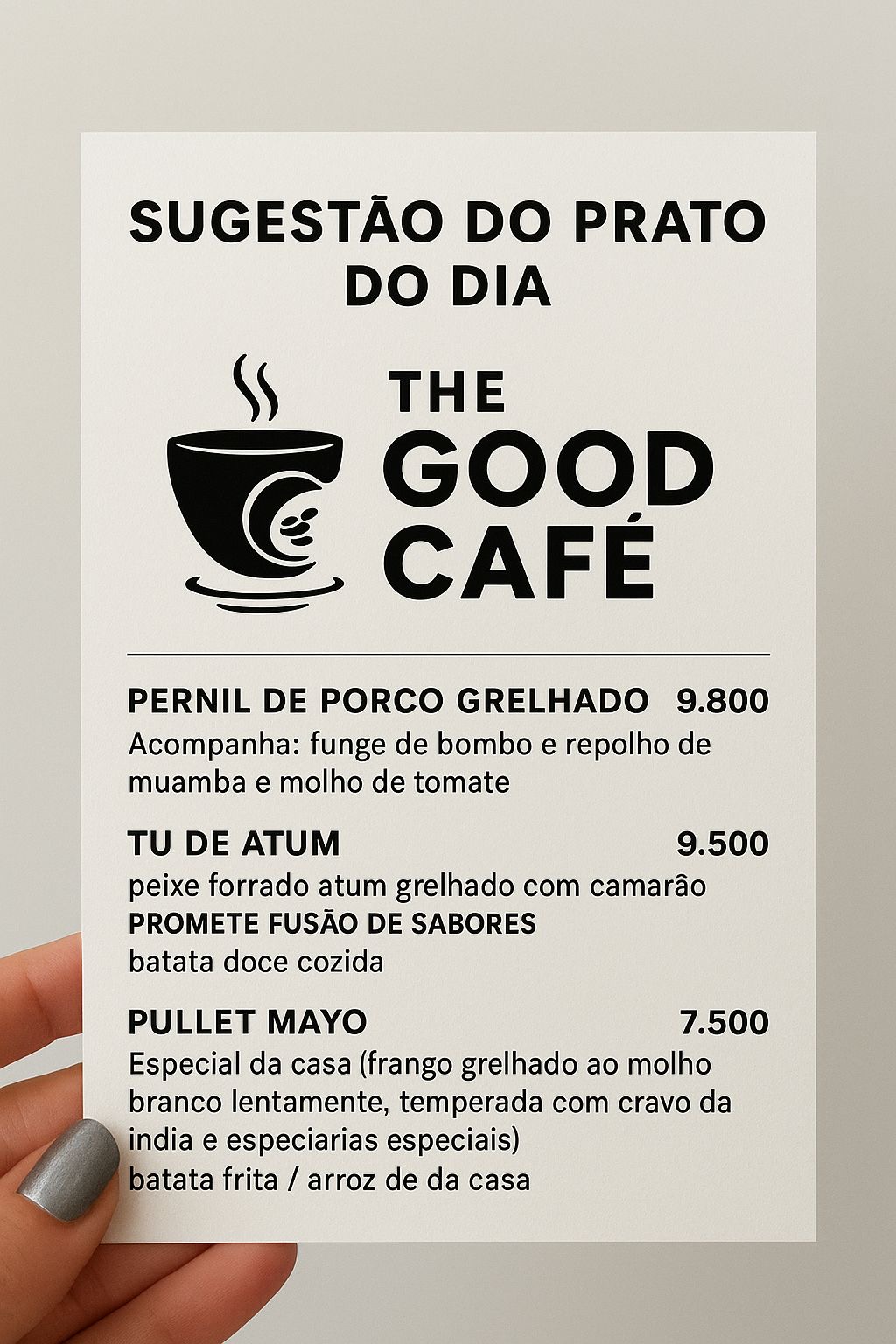 PRATO DO DIA - sob consulta